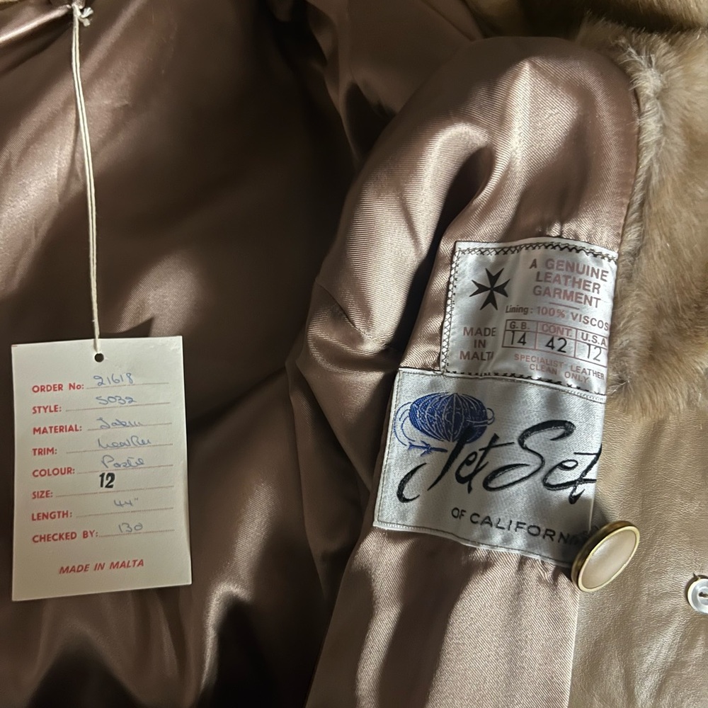 Jet Set California ~ Women’s Size 12 ~ Vintage (1970’s) ~ Dress Fur Coat ~ New - Picture 16 of 16